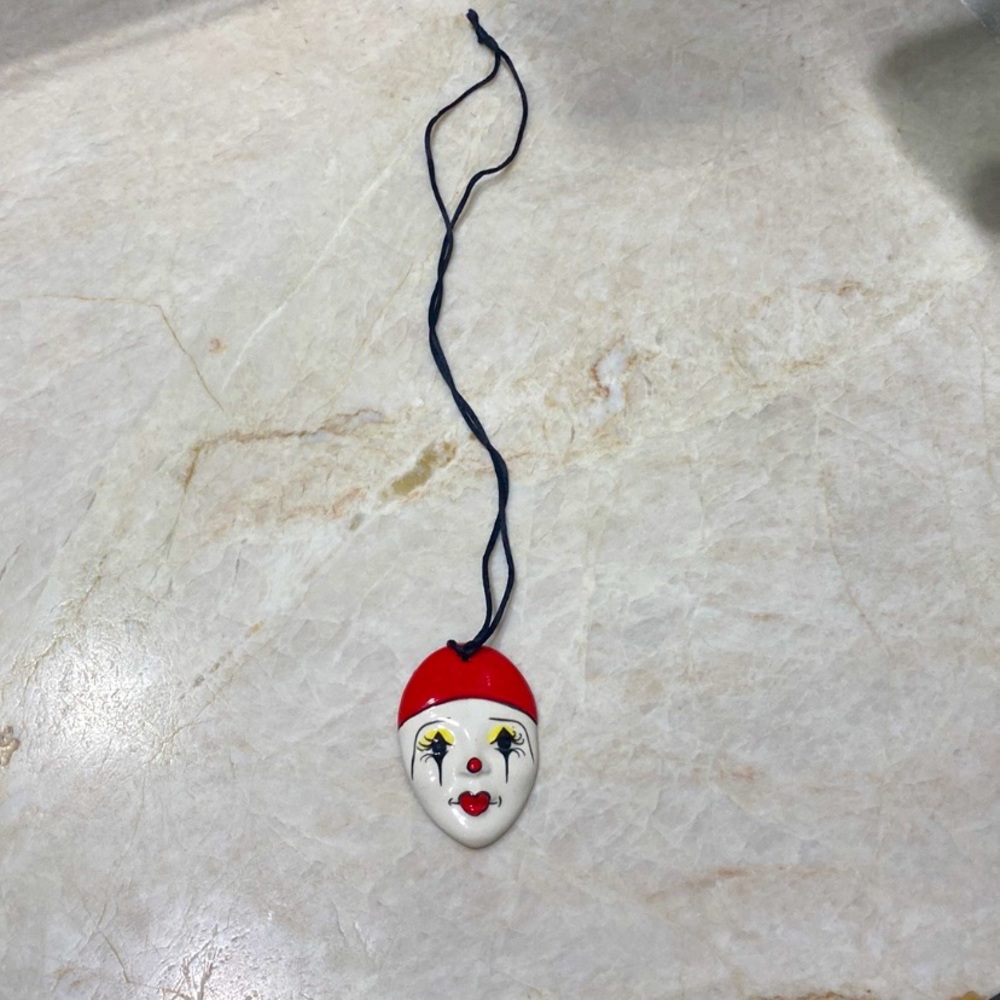 Hand painted Clown Necklace
